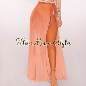 Hot Miami Styles Sheer Black Coverup